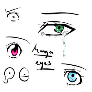 sketch of manga eyes