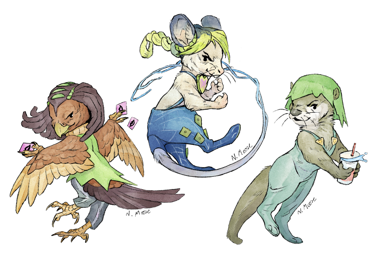 Stone Ocean characters with book by Lesuspectus on DeviantArt