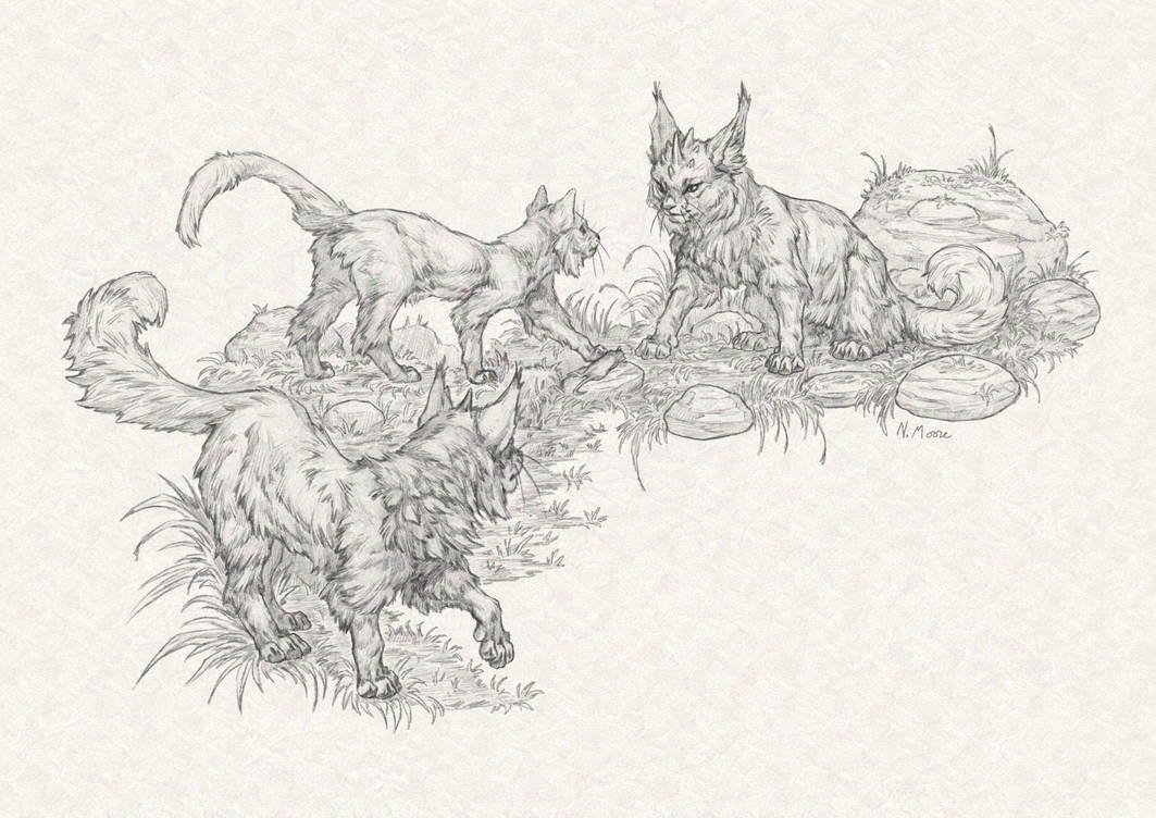 Cat Sith Illustration Wip by tashcrow on DeviantArt