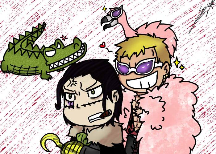 Doflamingo X Crocodile by JSkokoro on DeviantArt
