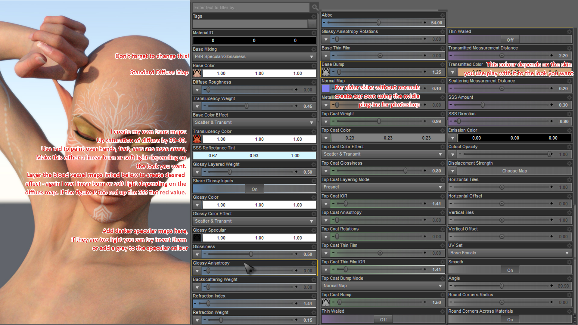 iRay Skin Settings Version 2