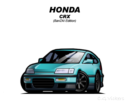 Chibi Honda CRX BanZAI Ed