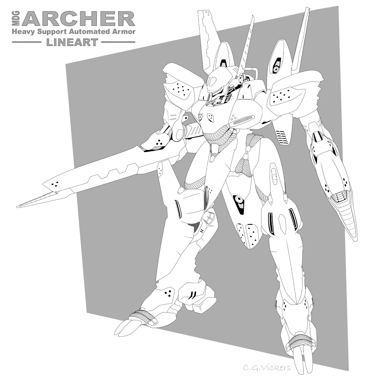 MDG Archer Lineart