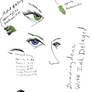 Random eye sketchs in MyPaint