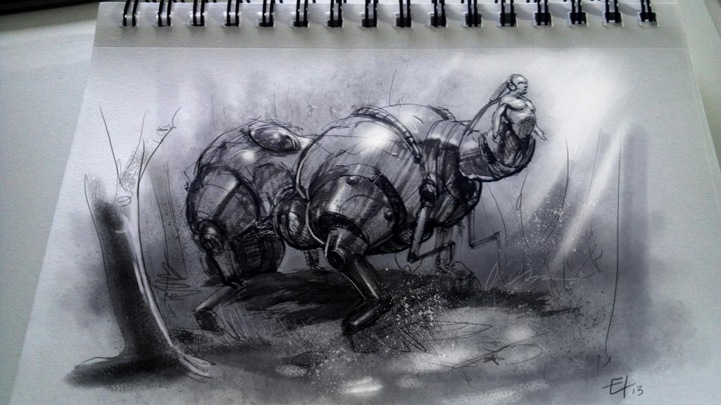 Forest automaton sketch by EricTranConcepts on DeviantArt