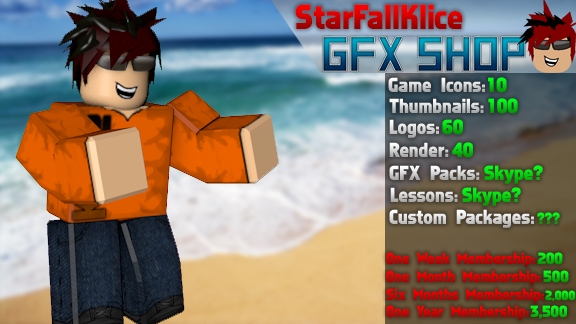 Sfks Gfx Shop By Starfallklice On Deviantart - roblox gfx making an icon and thumbnail