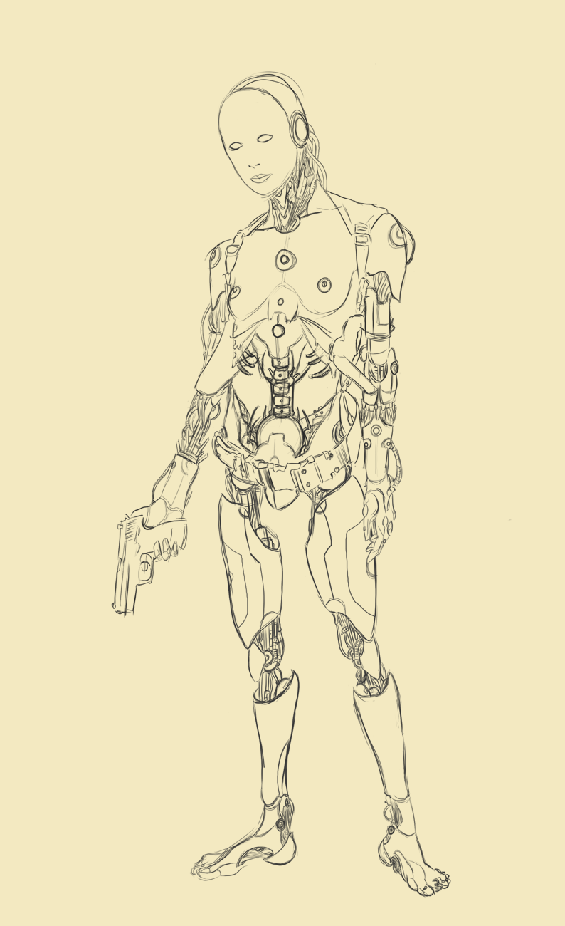 nude Robot sketch