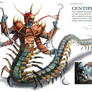 Centipede god creature design and Keyframe