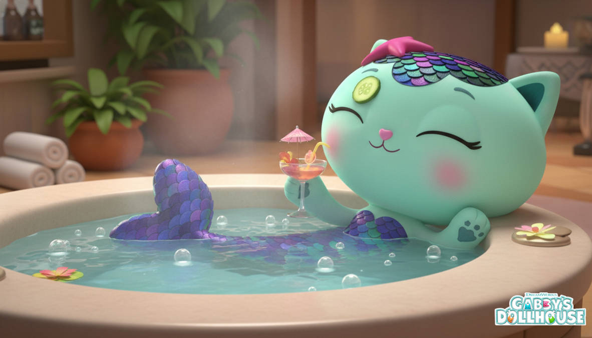 MerCat relexing at the spa 3 by RAWLDER75 on DeviantArt