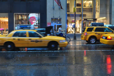 New York in the rain