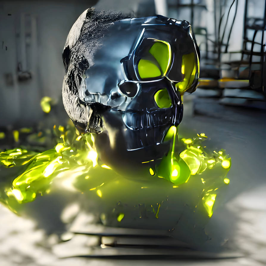 Radioactive Skull by QuadZillz on DeviantArt