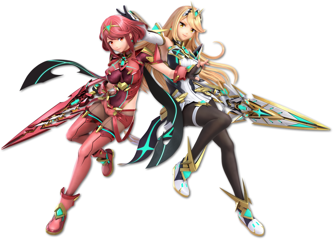Pyra And Mythra - Super Smash Bros Ultimate (PNG) by ...