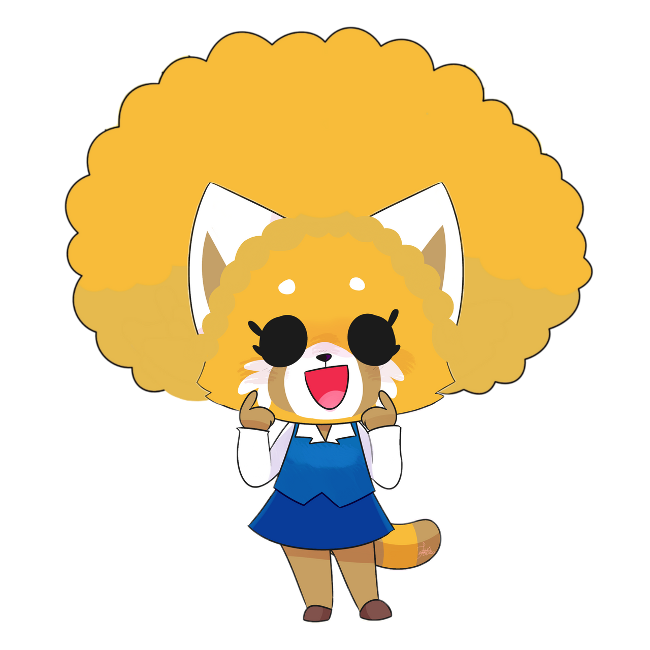 Makeup Retsuko Retsuko With An Afro Hair (Png) by AmazingToluDada3000 on DeviantArt