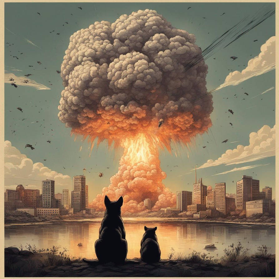 Exploding Creature Art Nuclear Explosion As Animals Are Watching by kencalif on DeviantArt