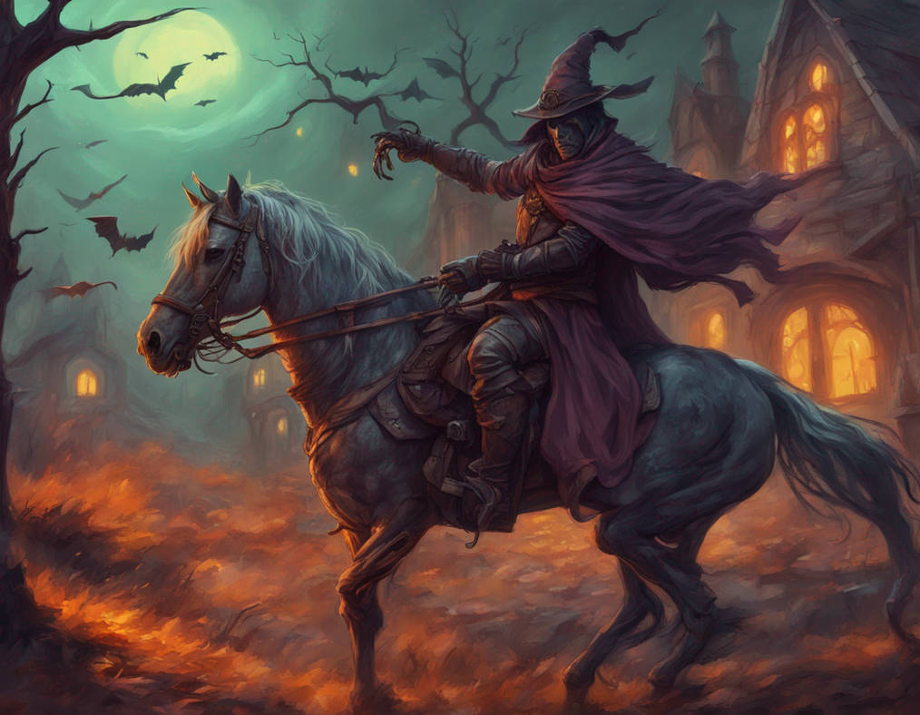 Sleepy Hallow Horseman Halloween Background