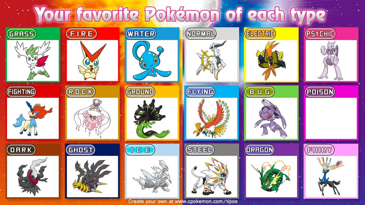 Normal Types Legendary My Favorite Legendary Pokemon of Each Type by K-Thrillz12 on DeviantArt
