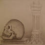 Skull and pillar