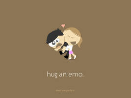 hug an emo - brown