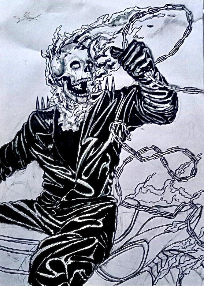 Ghost Rider Schech Ghost Rider Sketch by Barisdenprinzen on DeviantArt