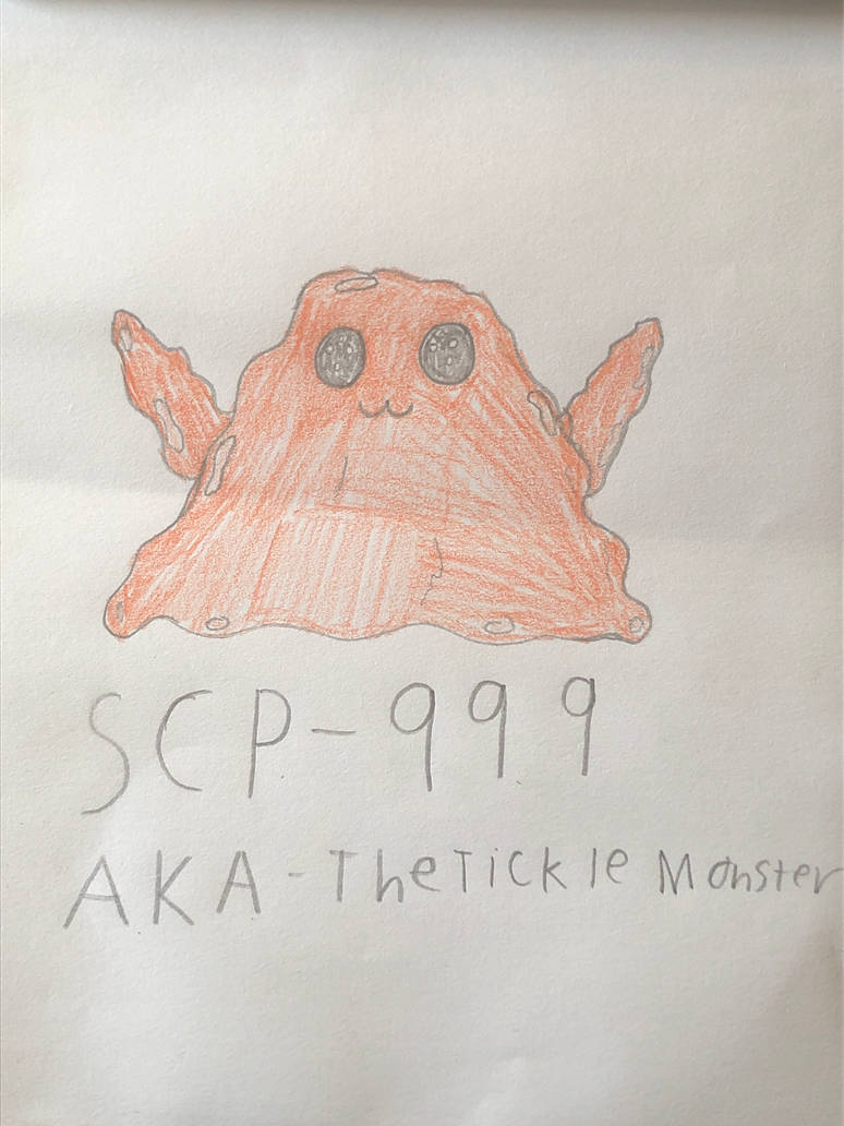 HUG ME Illustration of SCP 999 - The Tickle monster, Copyrighted