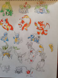 Pokemon drawing from versions Red  Blue