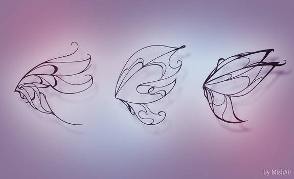 3 Free Design Bloomix Wings (LineArt)