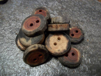 14 Barkless Maple and Spruce Buttons