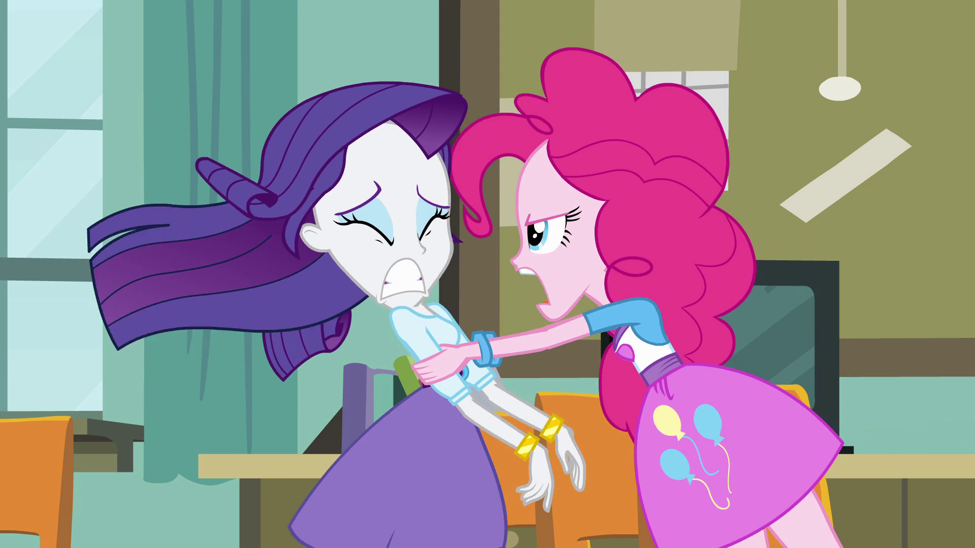 3. Rarity Blue Dress with Up Bangs Hair Style - wide 7
