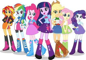 EQG the mane 7 background