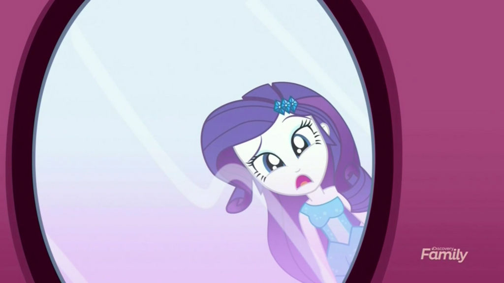 Rarity looks at the mirror unamused by Gouhlsrule on DeviantArt