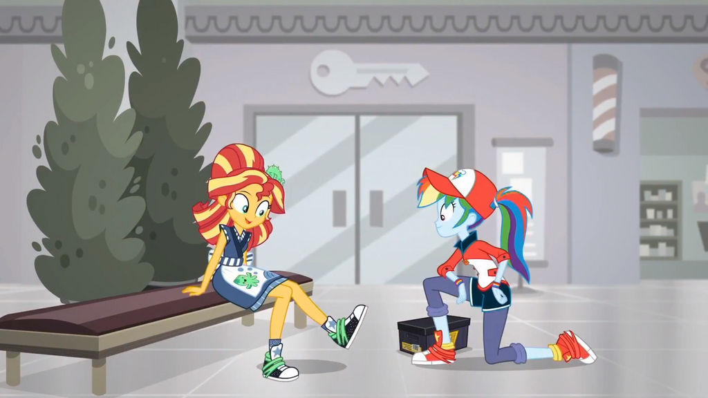 Sunset shimmer wearing sneakers