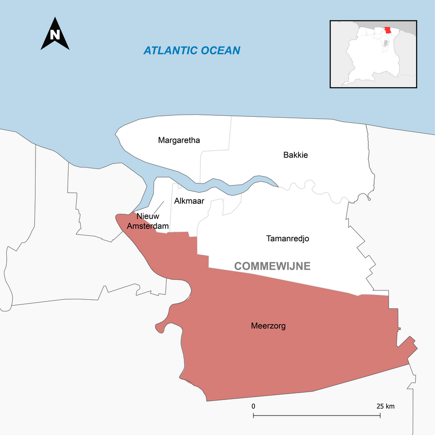 Locator Map Meerzorg - Commewijne Suriname by CartoSur on DeviantArt