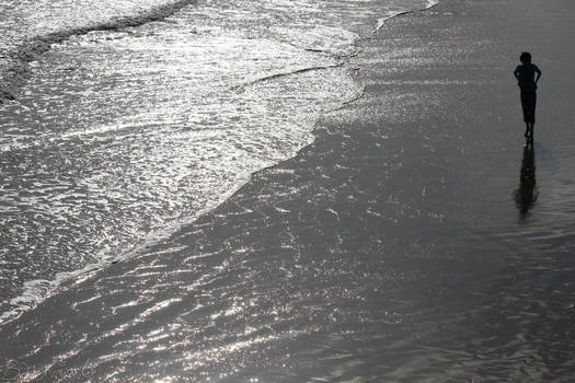 Silhouette on the beach