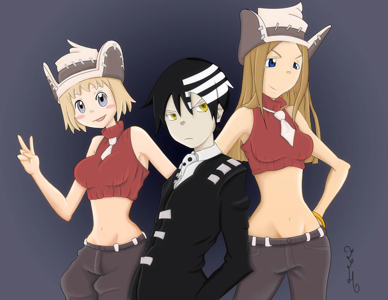 Death The Kid Liz And Patty by Yangspirit