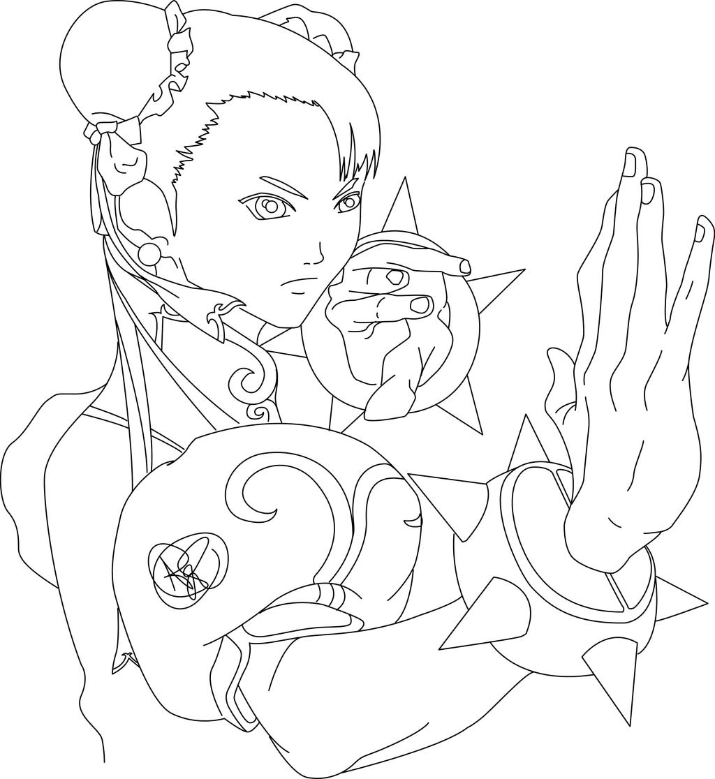 Chun li lineart by Superguerrer on DeviantArt