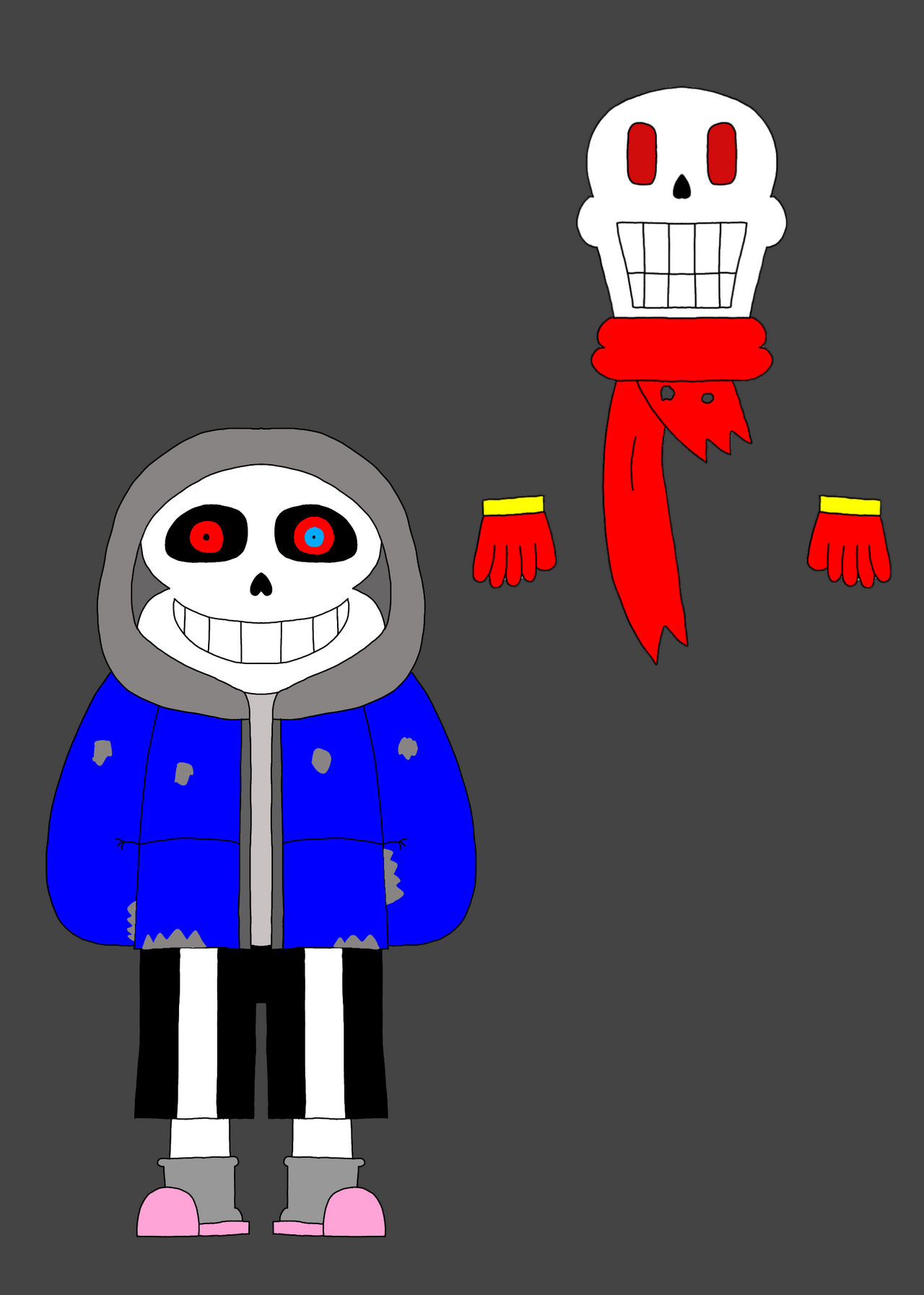 Pixilart - Dust Sans and Papyrus by Nightwolf35