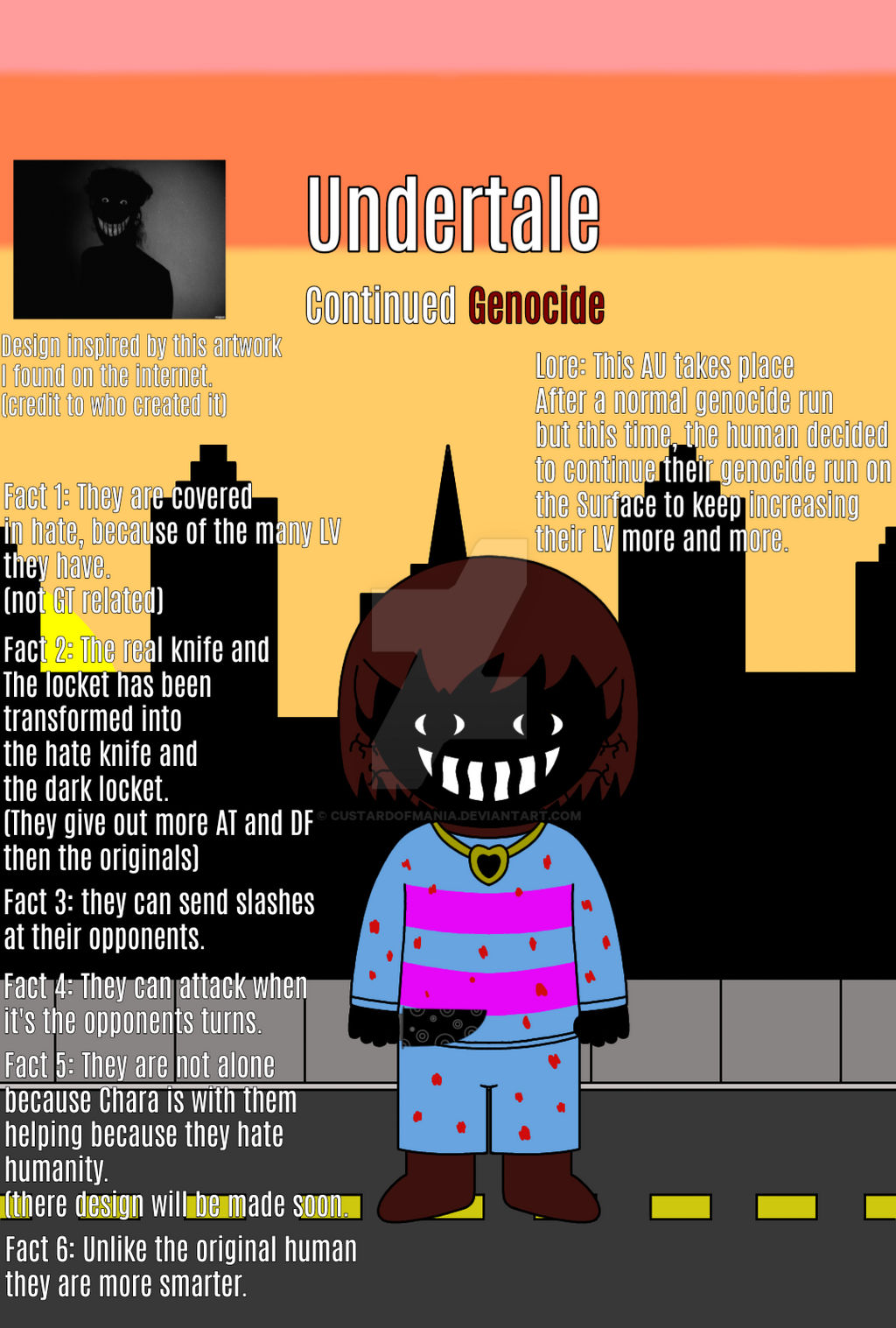Frisk Getting Slaughtered Undertale: Continued Genocide Frisk by custardofmania on DeviantArt