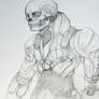 Skull sci fi man