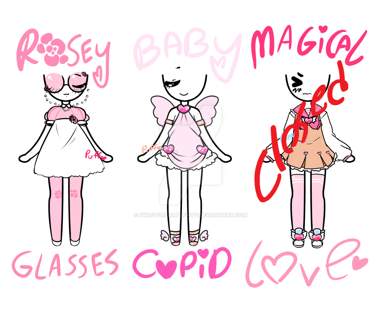 SCP Costume Sheet 3 Pretty in Pink by SweetCreamPuffity on DeviantArt