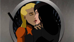 zatanna and Artemis kiss