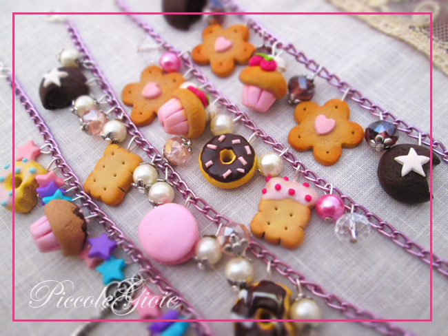 sweet bracelet polymer clay by PiccoleGioiefimo sweet bracelet polymer clay by PiccoleGioiefimo