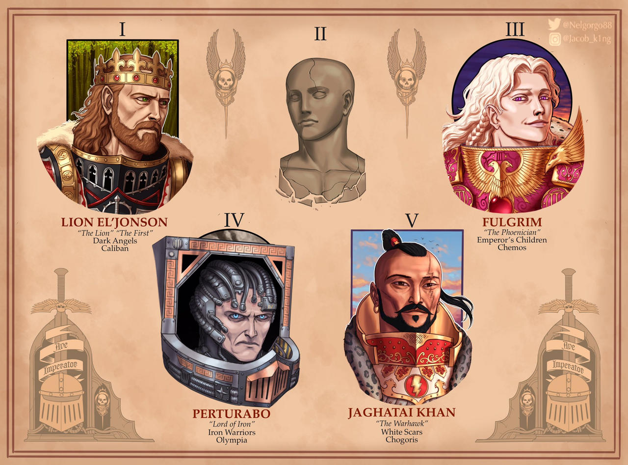 The Primarchs - Part 1 by JacobKing1 on DeviantArt