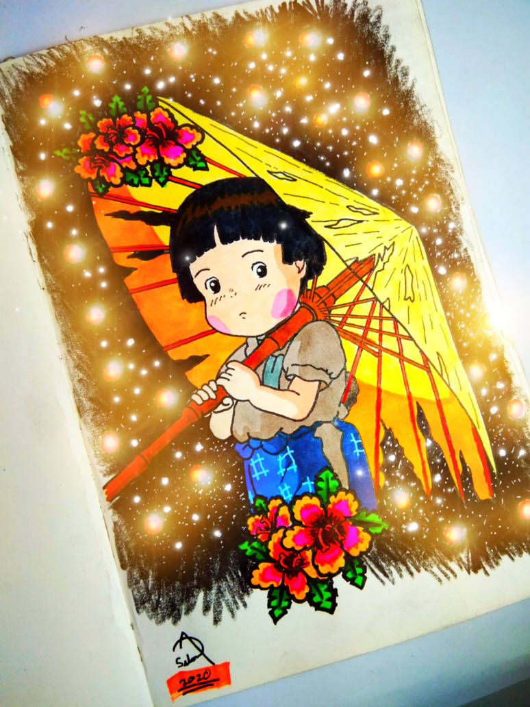 Setsuko - Grave of the Fireflies drawing : r/ghibli