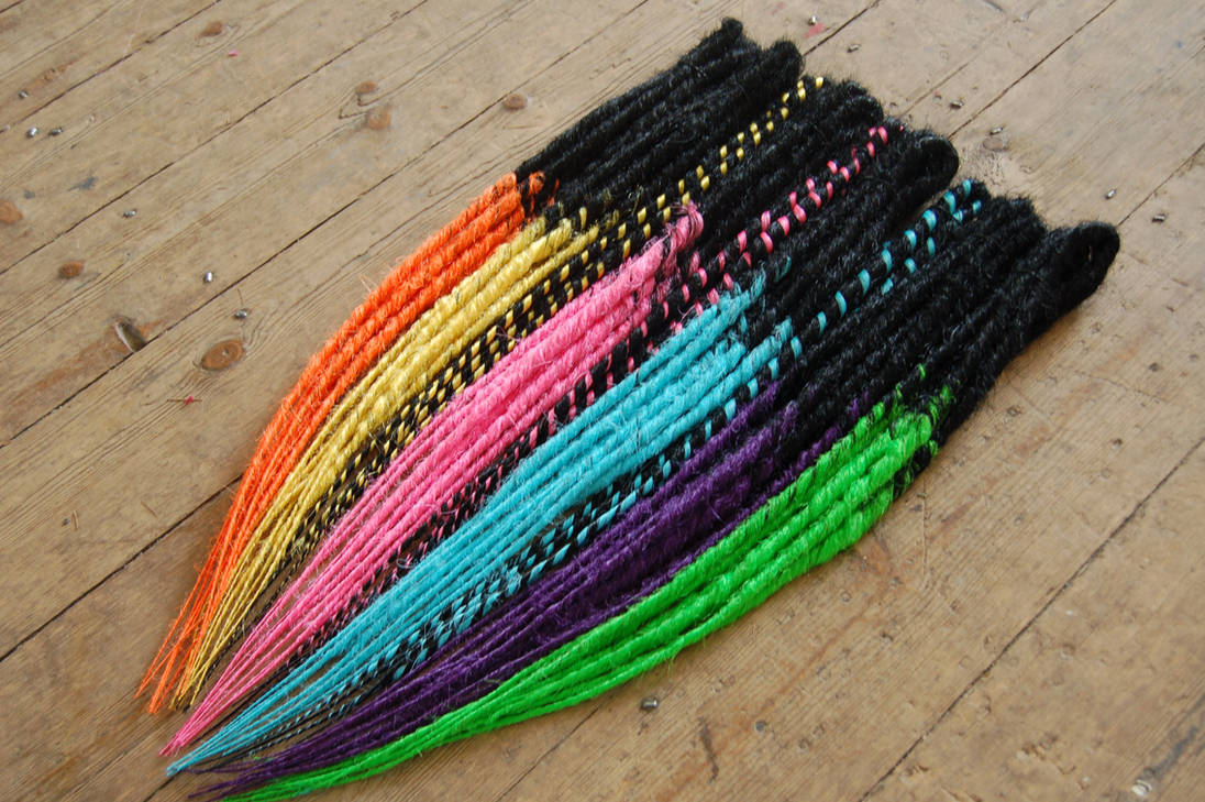 Rainbow Synthetic Dreads