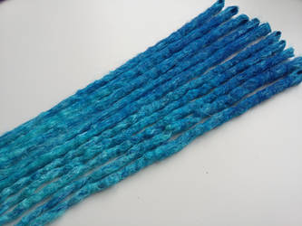 Ombre Blue Crochet Synthetic Dreads