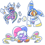 Pastel Kirby character doodles!