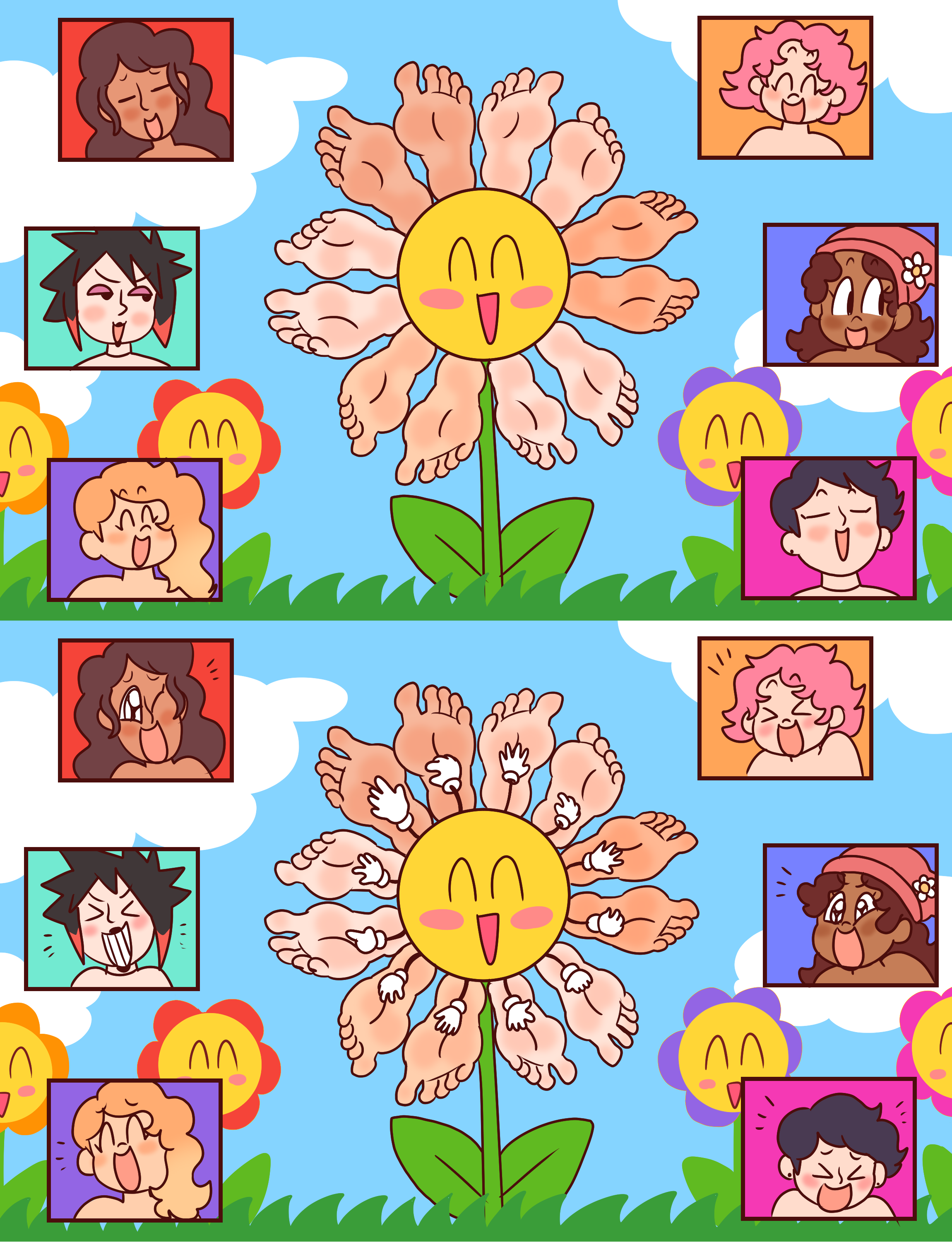 funny laughing feet flower by igzonen on DeviantArt