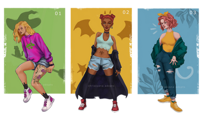 [ADOPTS - OPEN] Modern Girls - Set price (3/3)