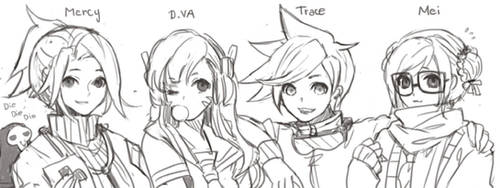 Overwatch high school girls