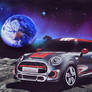 Mini Cooper on the Moon